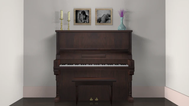 piano 3D Model .c4d .max .obj .3ds .fbx .stl .blend 