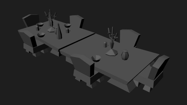 festive table from world of warcraft 3D Model .c4d .max .obj .3ds .fbx .stl .blend 