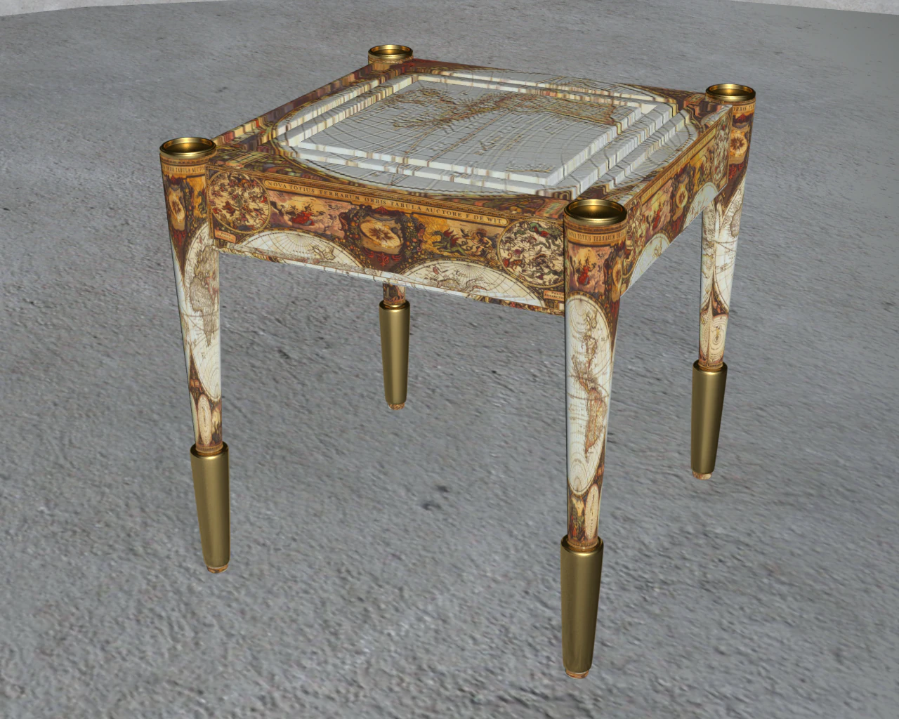 chess table 3D Model .c4d .max .obj .3ds .fbx .stl .blend