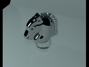 horseglassstatuette Modello 3D