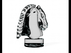 horseglassstatuette Modello 3D