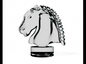 horseglassstatuette Modello 3D