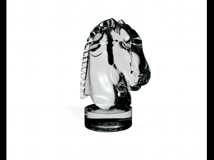 horseglassstatuette Modello 3D