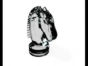 horseglassstatuette Modello 3D