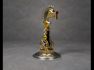 gold chess horse Modelo 3D
