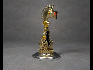 cavalo de xadrez de ouro Modelo 3D