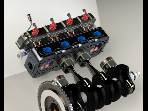 multiair engine fiat 3D मॉडल