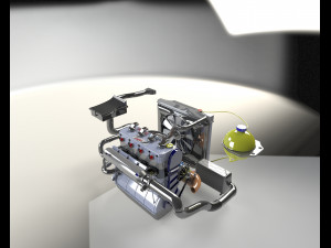 multiair engine fiat 3D मॉडल