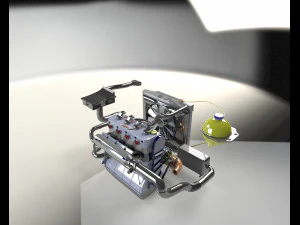 multiair engine fiat 3D Model