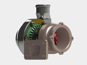 race engine turbocharger 3D 모델