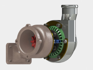 race engine turbocharger 3D 모델