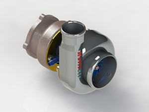 race engine turbocharger 3D 모델
