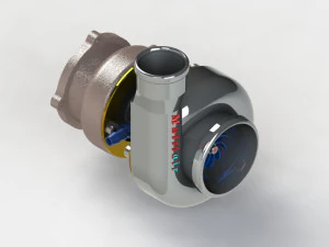 race engine turbocharger 3D Model