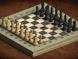 old chess set 3D 模型