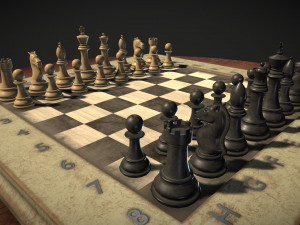 old chess set 3D 模型