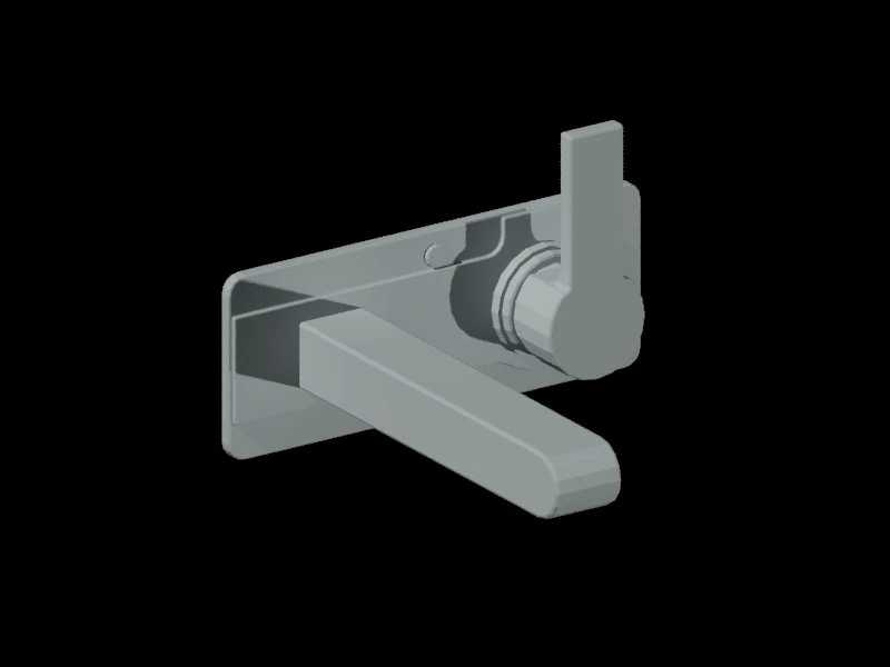 auto cad 3d block single-lever wall-mount washbasin mixer 3D Model .c4d .max .obj .3ds .fbx .stl .blend 