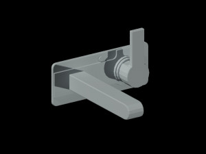 auto cad 3d block single-lever wall-mount washbasin mixer 3D 모델