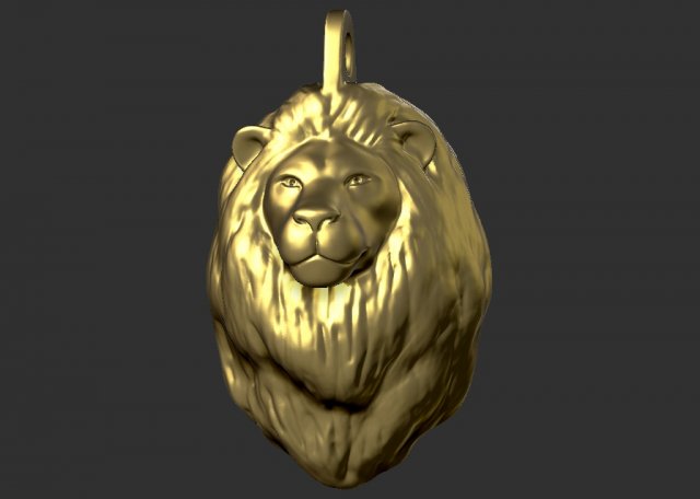 lion necklace Modèle 3D .c4d .max .obj .3ds .fbx .stl .blend 