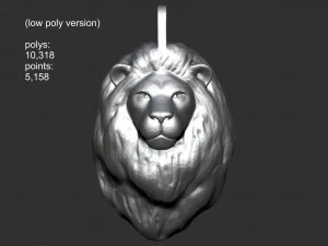 colar de le&atilde;o Modelo 3D