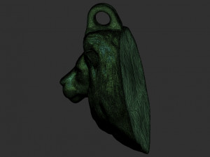 lion necklace Modèle 3D
