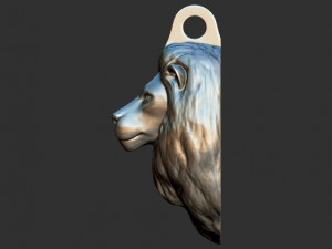 lion necklace Modèle 3D