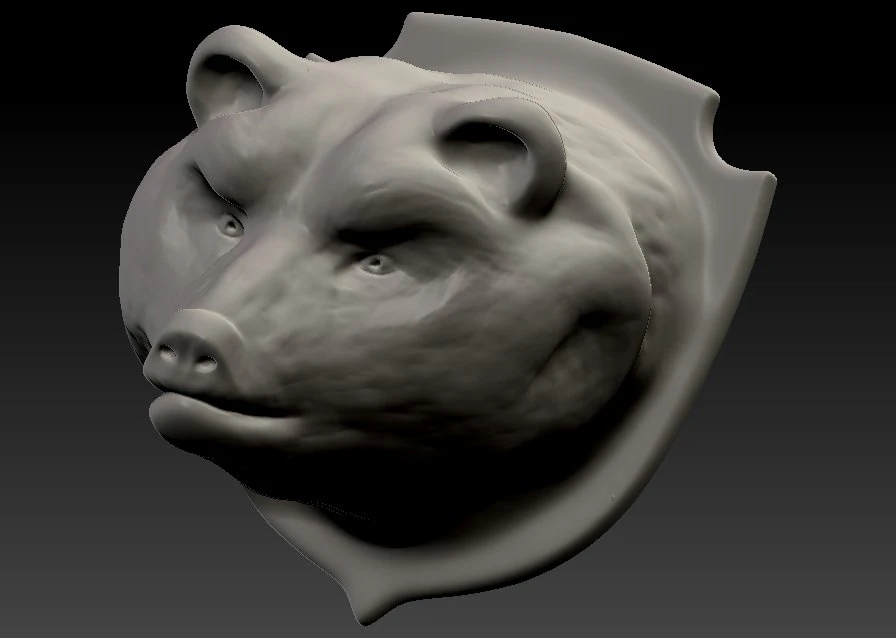 bear head 3D Model .c4d .max .obj .3ds .fbx .stl .blend