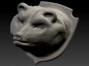 곰 머리 3D 모델
