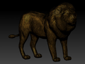 lion statue Modèles 3D en vedette
