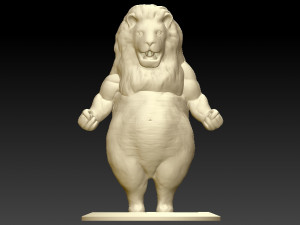 big belly lion Modello di stampa 3D