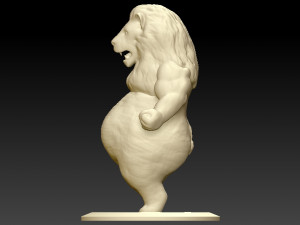 big belly lion Modello di stampa 3D