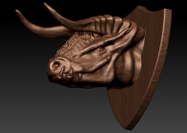dragon head 3D 模型 .c4d .max .obj .3ds .fbx .stl .blend