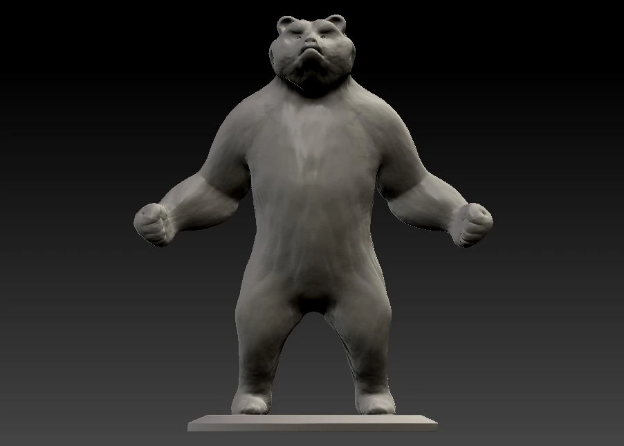 oso negro Modelo 3D .c4d .max .obj .3ds .fbx .stl .blend 