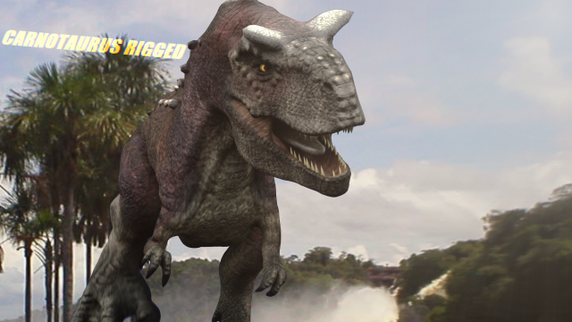 carnotaurus rigged 3D Model .c4d .max .obj .3ds .fbx .stl .blend 