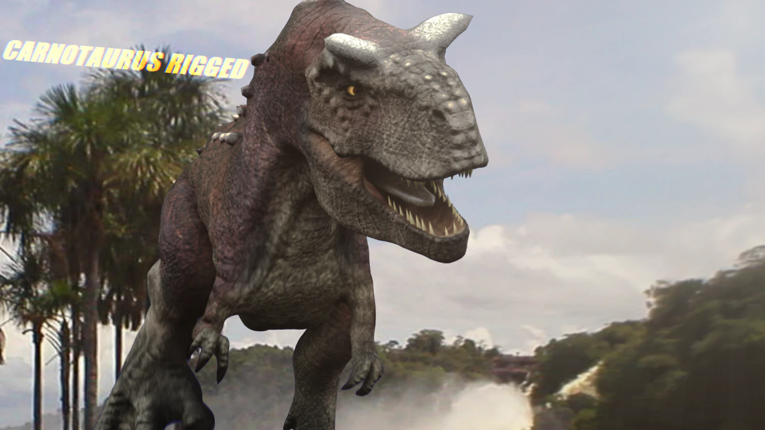 carnotaurus rigged 3D Model .c4d .max .obj .3ds .fbx .stl .blend 