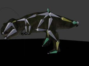 t-rex rigged Modelo 3D