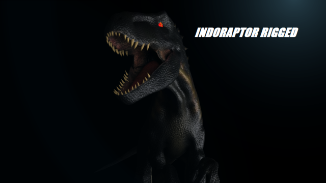 indoraptor jurassic world fallen kingdom rigged 3D Модель .c4d .max .obj .3ds .fbx .stl .blend 