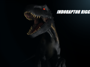 indoraptor jurassic world fallen kingdom rigged 3D Model