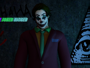 the joker rigged and animated 3D Model
