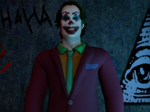the joker rigged and animated 3Dモデル