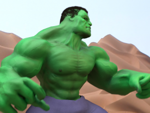 hulk rigged and animated Modèle 3D
