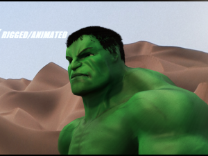 hulk rigged and animated Modelo 3D