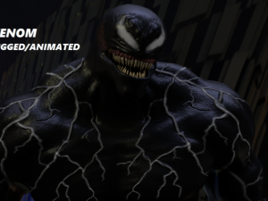 venom rigged and animated 3D Model