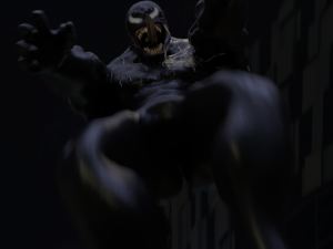 venom rigged and animated 3D Model
