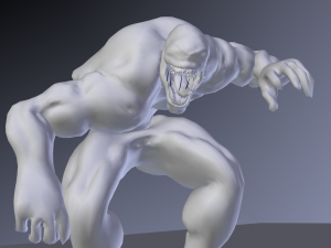 venom rigged and animated 3D Model
