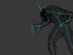 venom rigged and animated 3D Model