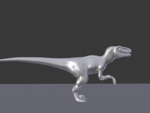 jurassic park 1993 inspired raptor rigged and animated 3D Model
