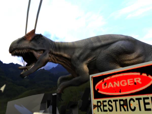 allosaurus rigged and animated 3D Model