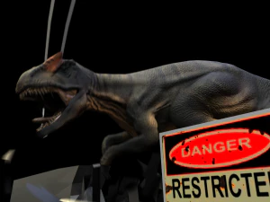 allosaurus rigged and animated 3D Model