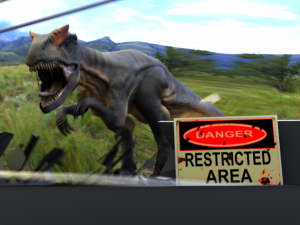 allosaurus rigged and animated Modello 3D