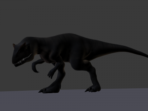 allosaurus rigged and animated Modello 3D